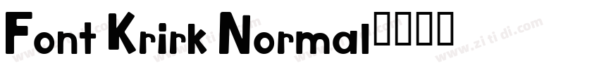 Font Krirk Normal字体转换